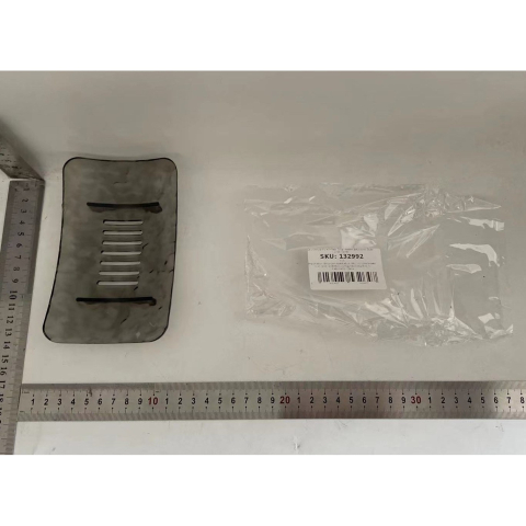 Savoniera din Plastic 15 x 9 cm, cu Scurgere Apa, Design Modern, Gri [5]