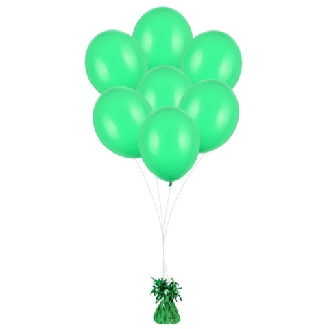 Greutate pentru Baloane cu Heliu, din Folie cu Franjuri, 170g, 13 x 5 x 3 cm, Verde [2]