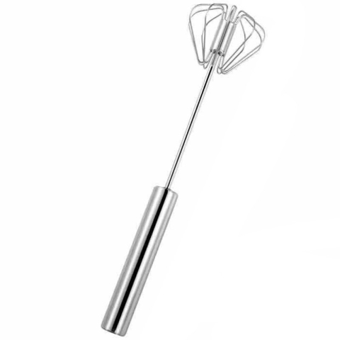 Ustensile pentru Bucătărie - Mixer Manual, pentru Oua Smantana Frisca Aluat, Maner Otel Inoxidabil, Usor de Utilizat si Depozitat, 29 x 7 cm, Argintiu