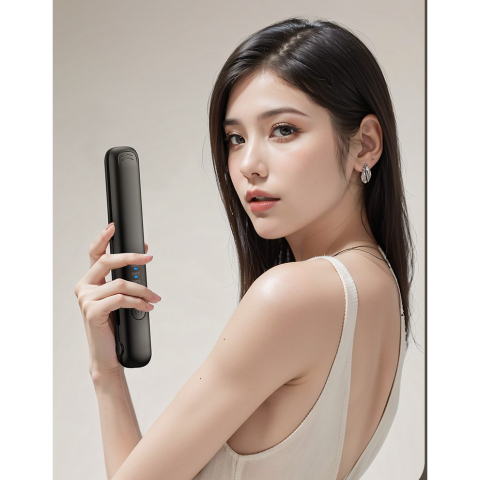 Placa de Par fara Fir, Adaptor Tip C, Tensiune 5V, Capacitate Baterie 3000 mAh, Indreptat, Ondulat, 4 Trepte de Temperatura, 21.8 x 3.1 x 3.4.1 cm, Negru [9]