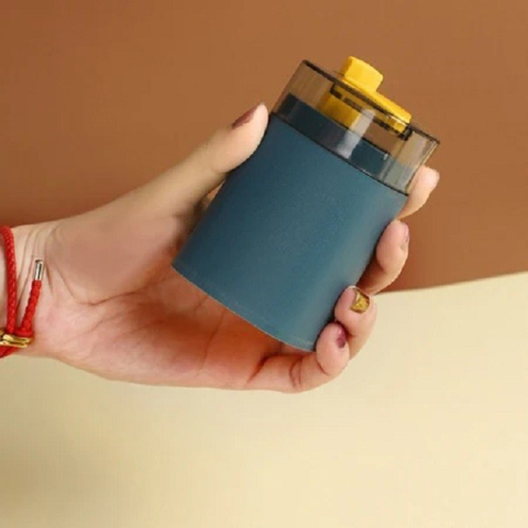 Suport Scobitori, Automat, cu Buton si Capac, din PP, 9.5x6 cm, Albastru [8]