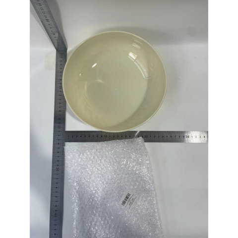 Bol cu un Singur Strat, pentru Fructe, Legume, Snacks, 22.4x9 cm, Crem [3]