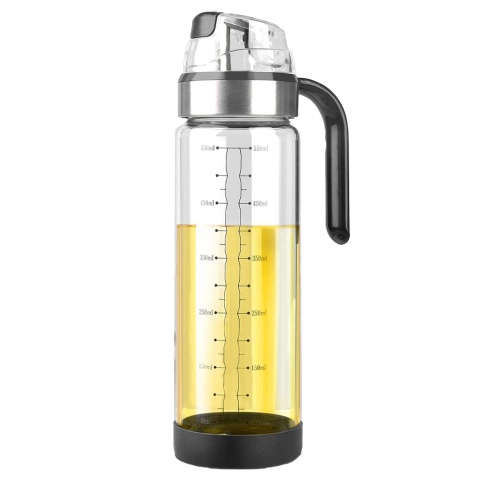 Articole pentru Bucatarie - Sticla de ulei etansa cu deschidere inchidere, Dispenser de ulei de bucatarie, Sos de soia, Otet, 500 ml, Transparent