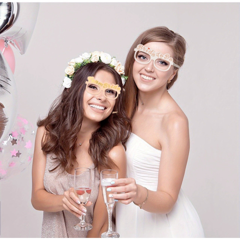 Set 10 Ochelari, Tematica Petrecerea Burlacitelor, Model Team Bride si Bride to Be, 9 x Roz, 1 x Alb [5]