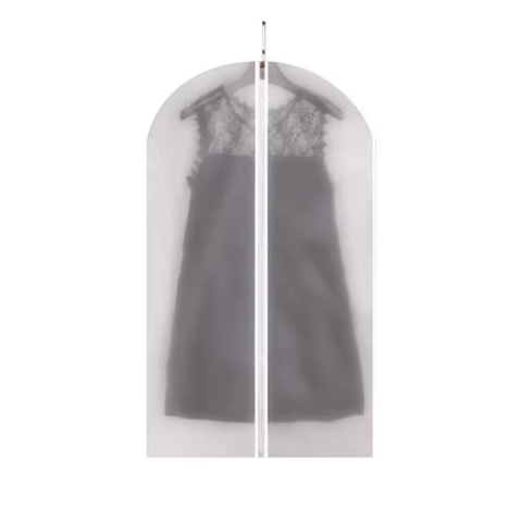 Set 5 Huse de Depozitare cu Fermoar, pentru Haine, de Protectie, pentru Voiaj, Netesut, Rezistent la Praf, 60x100 cm, Transparent-Alb [0]