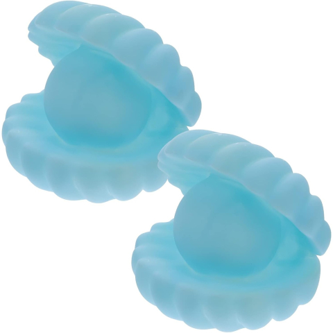 Lampa de Veghe, Model Scoica cu Perla, Lumina Calda, 10 x 8.5 cm, Led, Baterii Incluse 3 x LR44, Albastru [6]