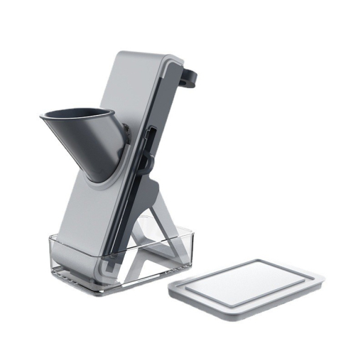 Feliator de Legume Multifunctional, Taieturi Diferite, Razatoare pentru Bucatarie, Taietor de Cartofi, Presa Manuala, Pliabila, Extensibila, PP PET, 23.5x9.5x5.5 cm, Gri [8]