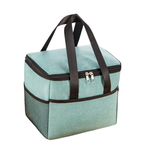 Genti Termoizolante Mancare - Geanta Termica pentru Pranz, Compartimente Telefon si Tacamuri, Multifunctionala, Impermeabila, 24x18x21 cm, Verde