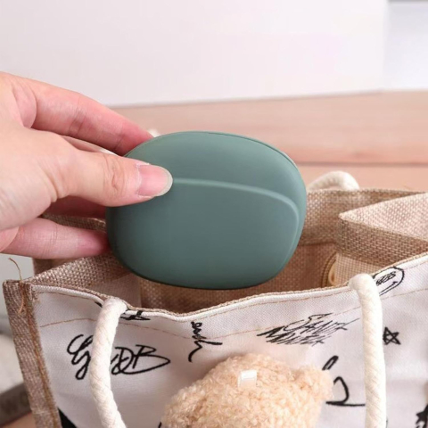 Husa din Silicon, pentru Casti, Cabluri, Portabila 8.5 x 10 x 2 cm, Gri [2]