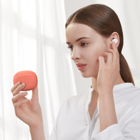 Husa din Silicon, pentru Casti, Cabluri, Portabila 8.5 x 10 x 2 cm, Rosu Oranj [3]