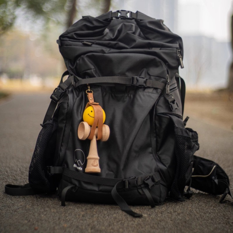 Husa pentru Kendama, Husa de Depozitare pentru Kendama, din Piele Ecologica, Catarama cu Agatare pentru Transportare, Model Breloc Simplu, 19.5 x 2.5 cm, Maro [4]