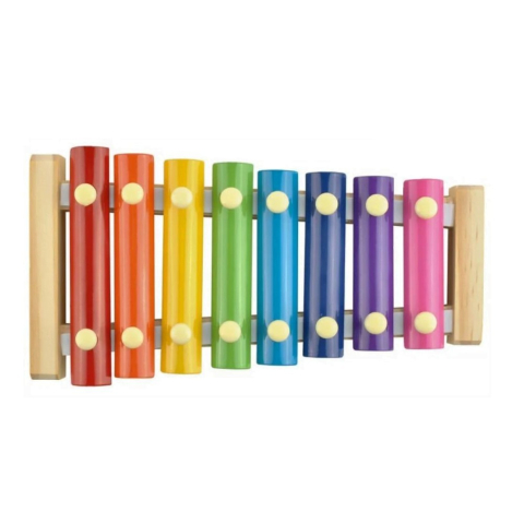 Instrument Muzical Xilofon din Lemn, 8 Note Muzicale, 2 Bete de Percutie, 4-6 Ani, Multicolor [14]