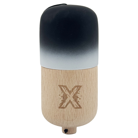 Kendama Pill - Kendama Pill X Originala, Profesionala Model Rubber Grip Pilula, din Lemn, Varsta 9+, Ata 62/65 cm, 11 x 5 x 5 cm, Gradient Negru/Alb