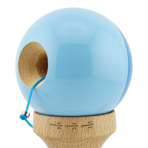 Kendama X Originala, Profesionala, Big Cups V2, Super Sticky cu Cupe Mari, Rulment Metalic, din lemn 18 cm, Ata 55 cm, Albastru/Bleu [4]