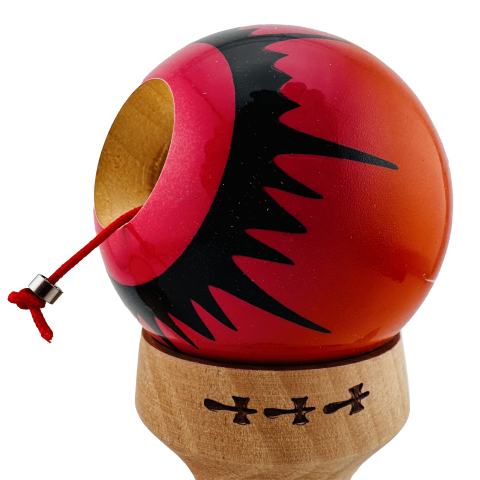 Kendama X Originala , Profesionala, Cupe Mari KING SIZE V3, Super Sticky, Gaura in Baza, Rulment Metalic, din lemn 18 cm, Ata 62/65 cm, - Spider King [6]