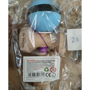 Kendama Rubber Grip V3 Cupe Mari - Kendama X Originala, Profesionala, Big Cups V3, Rubber Grip, model bleu/negru/bleu