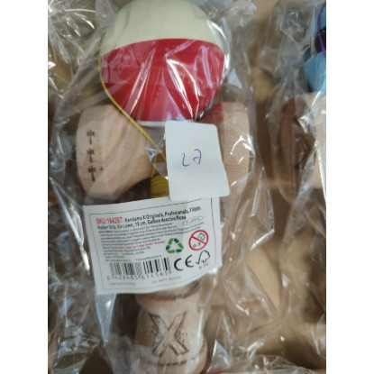 Kendama Rubber Grip V3 Cupe Mari - Kendama X Originala, Profesionala, Big Cups V3, Rubber Grip, model galben//rosu