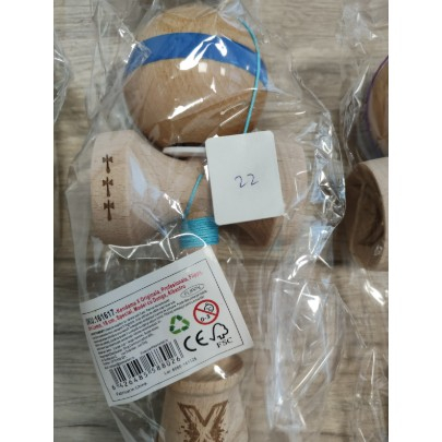 Kendama si Spinnere - Kendama X Originala, Profesionala, Big Cups V3, Super Sticky, model lemn albastru