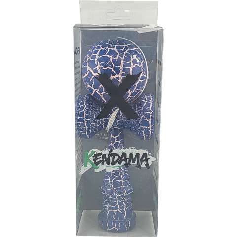 Kendama X Originala, Profesionala, Kendama Cracked, din Lemn – 18 cm, Albastru/alb [2]