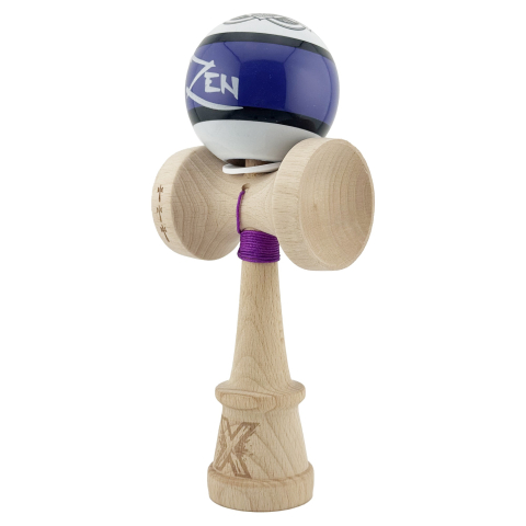 Kendama X Zen Series Originala, Profesionala, Cupe Mari KING SIZE V3, Super Sticky, Gaura in Baza, Rulment Metalic, din lemn 18 cm, Ata 55 cm, Violet [2]