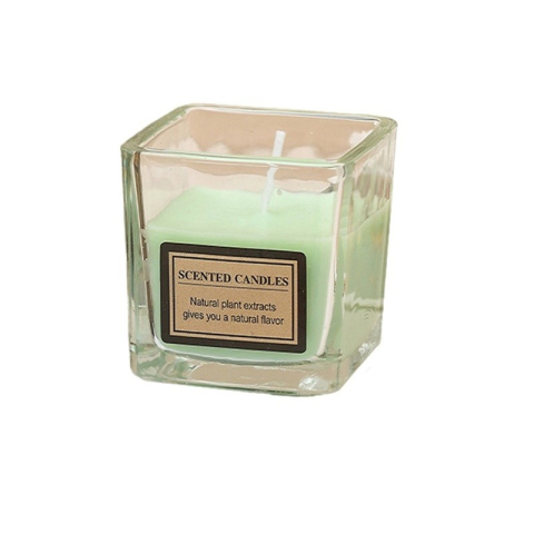 Lumanare Parfumata, Flippy, Model Pahar Transparent, cu Ulei Esential, 4.8 x 5.4 x 5.5 cm, Aroma de Ceai Alb, Verde [3]