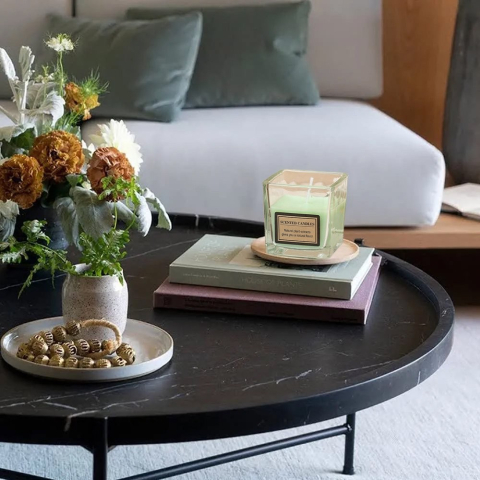 Lumanare Parfumata, Flippy, Model Pahar Transparent, cu Ulei Esential, 4.8 x 5.4 x 5.5 cm, Aroma de Ceai Alb, Verde [4]