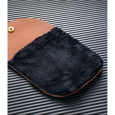 Manusa de Lustruit Pantofii, din PVC, 18.2 x 12 x 10.8 cm, Imitatie de Lana, Maro [1]