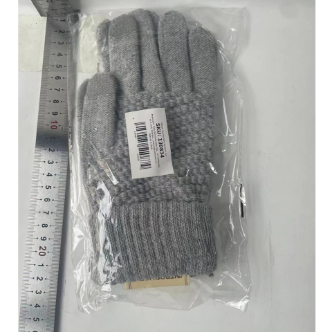 Manusi de Dama, Functie Touchscreen (ecran tactil), Material Acril Tricotat, Manseta Elastica, Interior Catifelat, Marime Universala, Gri [7]