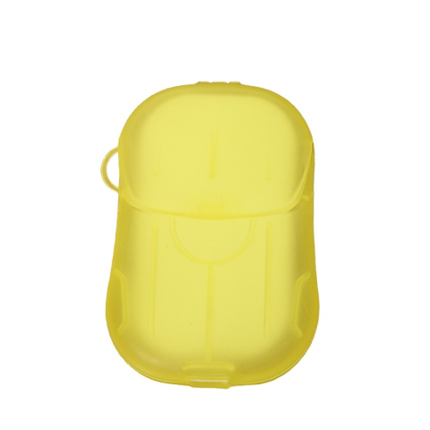 Accesorii Ingrijire Casa - Mini Cutie de Sapun din Hartie, de Unica Folosinta, Portabila, Potrivit pentru Calatorii, 20 foite, Galben