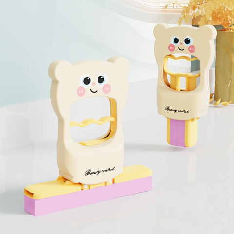 Mini Mop, de Mana, Pliabil, Model Ursulet, din Plastic, 9 x 15 x 15 cm, Roz [4]