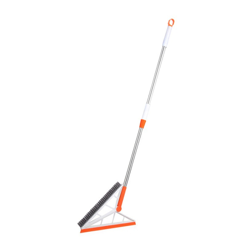 Maturi, Perii, Mopuri si Galeti - Mop Multifunctional, Portocaliu, cu Racleta din Silicon, Maner Telescopic, Curatarea Eficienta a Tuturor Suprafetelor