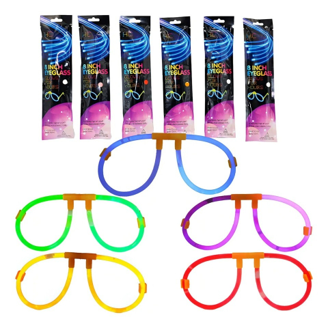 Ochelari Decorativi, Flippy, din Plastic, Fluorescenti, Accesoriu Petrecere, Roz [1]