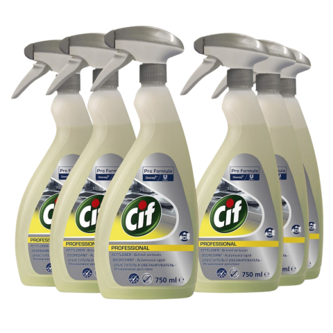 Produse Curatenie - Pachet CIF Professional Degreaser - Degresant Profesional, 6×0.75 L