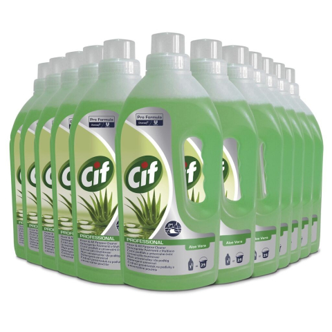 Produse Curatenie - Pachet CIF Professional Floor&amp;APC Aloe Vera - Detergent Pardoseli si Multiple Suprafete, 12x1L