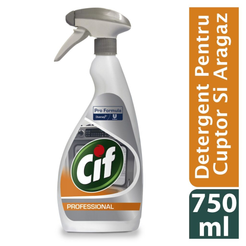Pachet CIF Professional Oven &amp; Grill Cleaner - Detergent pentru Cuptoare si Gratare 6×0,75 L [3]