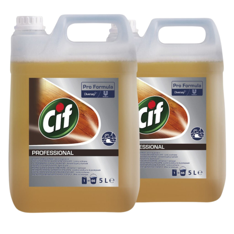 Produse Curatenie - Pachet CIF Professional Wood Floor Cleaner - Detergent pentru Pardoseli din Lemn 2×5 L