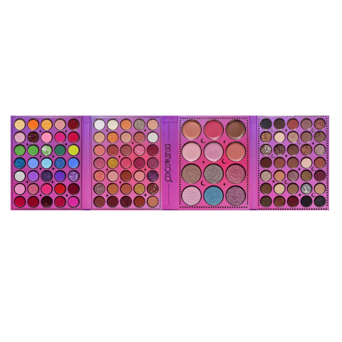 Paleta de Machiaj, KEVIN &amp;amp; COCO, Girl Power, Fard de Pleoape, Iluminator, Blush Cremos, 117 culori, 19 x 14.8 x 3.4 cm [10]