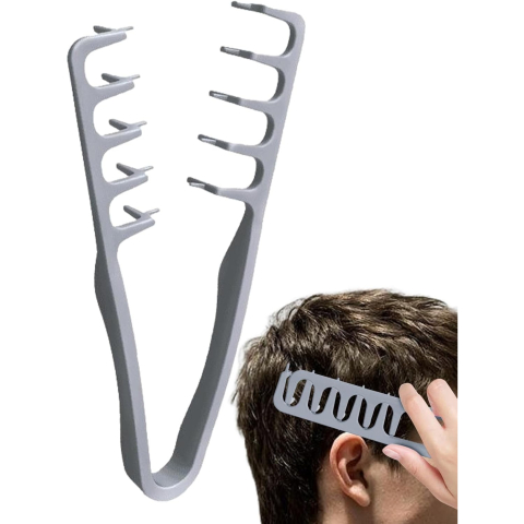 Pieptan de Volum, Flippy, din ABS, pentru Femei/Barbati, 19 x 9 cm, Gri [6]