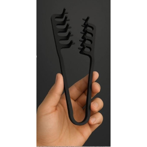 Pieptan de Volum, Flippy, din ABS, pentru Femei/Barbati, 19 x 9 cm, Negru [2]