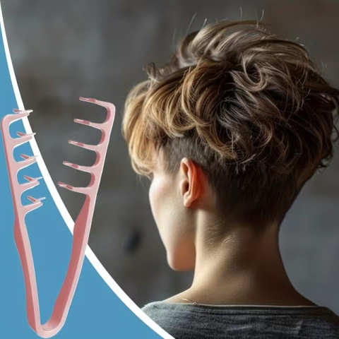 Pieptan de Volum, Flippy, din ABS, pentru Femei/Barbati, 19 x 9 cm, Roz [1]