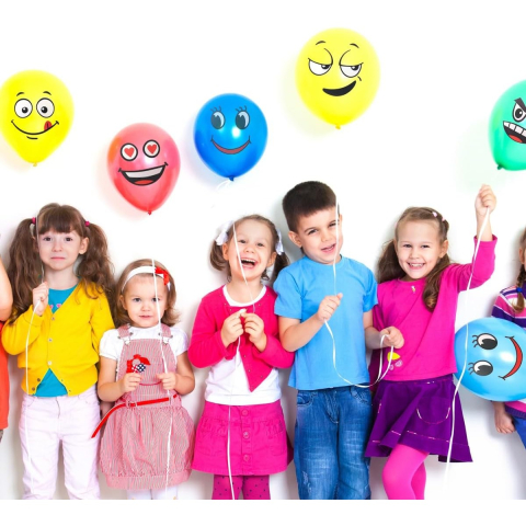 Set 10 Baloane, Model Emoji, din Latex, 25 cm, Multicolor [3]