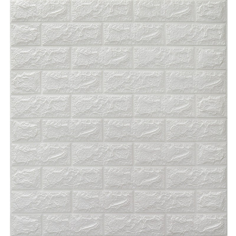 Set 10 Placi de Tapet, Autoadezive, 70 x 77 cm, 3.5 mm Grosime, Suprafata Acoperita 5.3 mp, din PVC, Model Caramida, Gri [4]