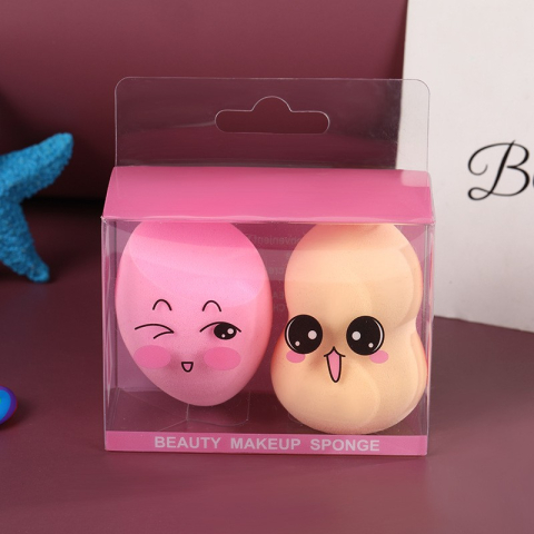 Set 2 Buretei de Machiaj, Puternic Absorbant, Utilizare Umeda si Uscata, din Poliuretan, 4 x 6 cm, Multicolor [6]