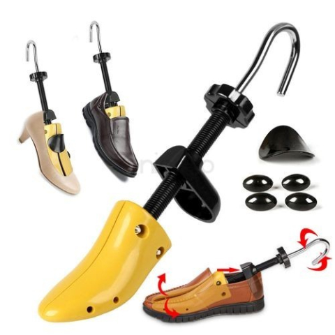 Set 2 Sanuri/Calapoade Reglabilile, pentru Alungit si Largit Pantofi, Geanta si Incaltator Incluse, Universale, Unisex, din ABS Premium, Arc, Marime 30 - 36, Galben [5]