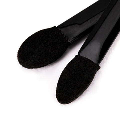 Set 20 de Aplicatoare Machiaj, 2 Capete, 6.2 cm, din Poliuretan si Burete, Negru [3]