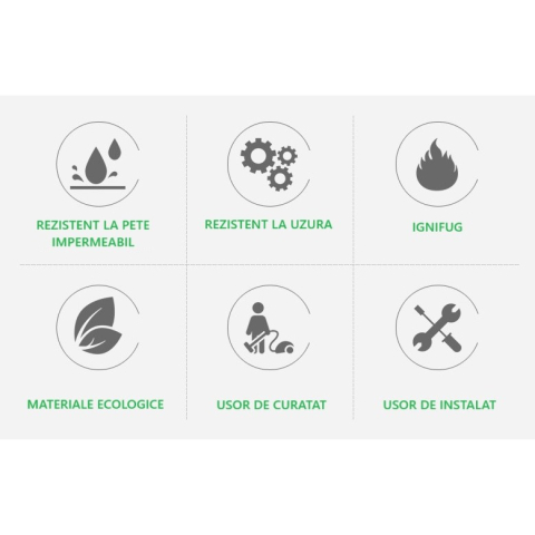 Set 36 Placi Autoadezive pentru Pardoseala, din PVC, Impermeabil, Ignifug, Usor de Curatat, Dimensiune Placa 91.44 x 15.24 cm, Grosime 1.5 mm, Acoperire 5 m2, Model 5, Maro [5]