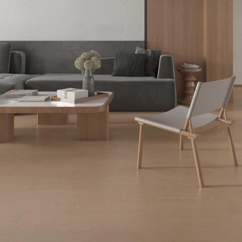 Set 36 Placi Autoadezive pentru Pardoseala, din PVC, Impermeabil, Ignifug, Usor de Curatat, Dimensiune Placa 91.44 x 15.24 cm, Grosime 1.5 mm, Acoperire 5 m2, Model 9, Bej [2]