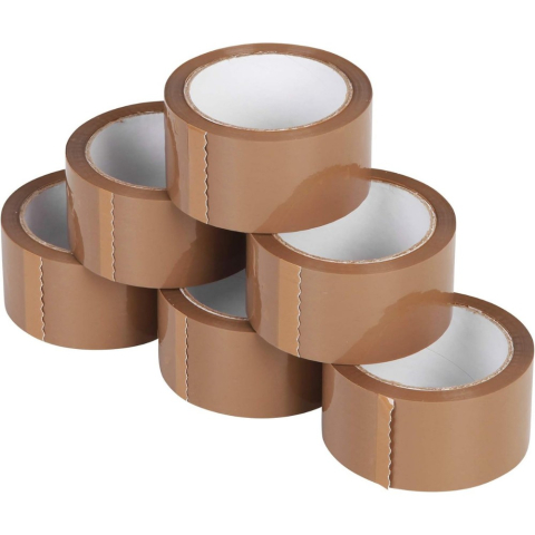 Set 36 Role Banda Adeziva, Low Noise, 5cm x 66 m, Ambalare Colete/Pachete, Maro [4]