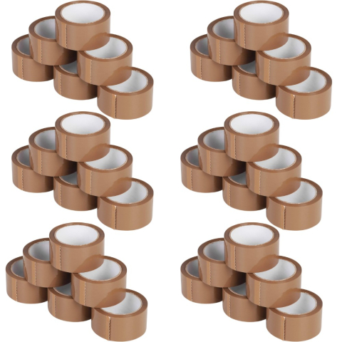 Adezivi si Benzi Adezive - Set 36 Role Banda Adeziva, Low Noise, 5cm x 66 m, Ambalare Colete/Pachete, Maro