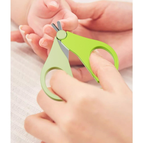 Set 4in1 de Ingrijire Unghii pentru Bebelusi, Cutie de Depozitare Tip Borcan, 0-6 Ani, 10 x 7 x 6 cm, Verde [2]